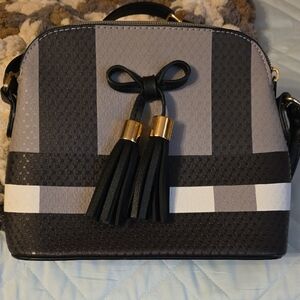 Stylish Black and White Crossbody Bag